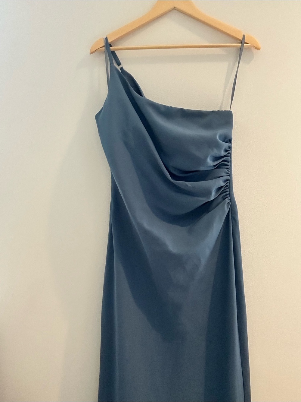 Revelry Blue One-Shoulder Bridesmaid Dress - Picture 3 of 4
